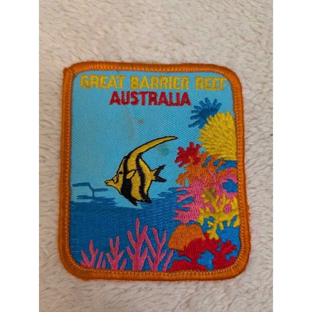 Great Barrier Reef Australia Embroidered Patch Souvenir Fish Coral Travel